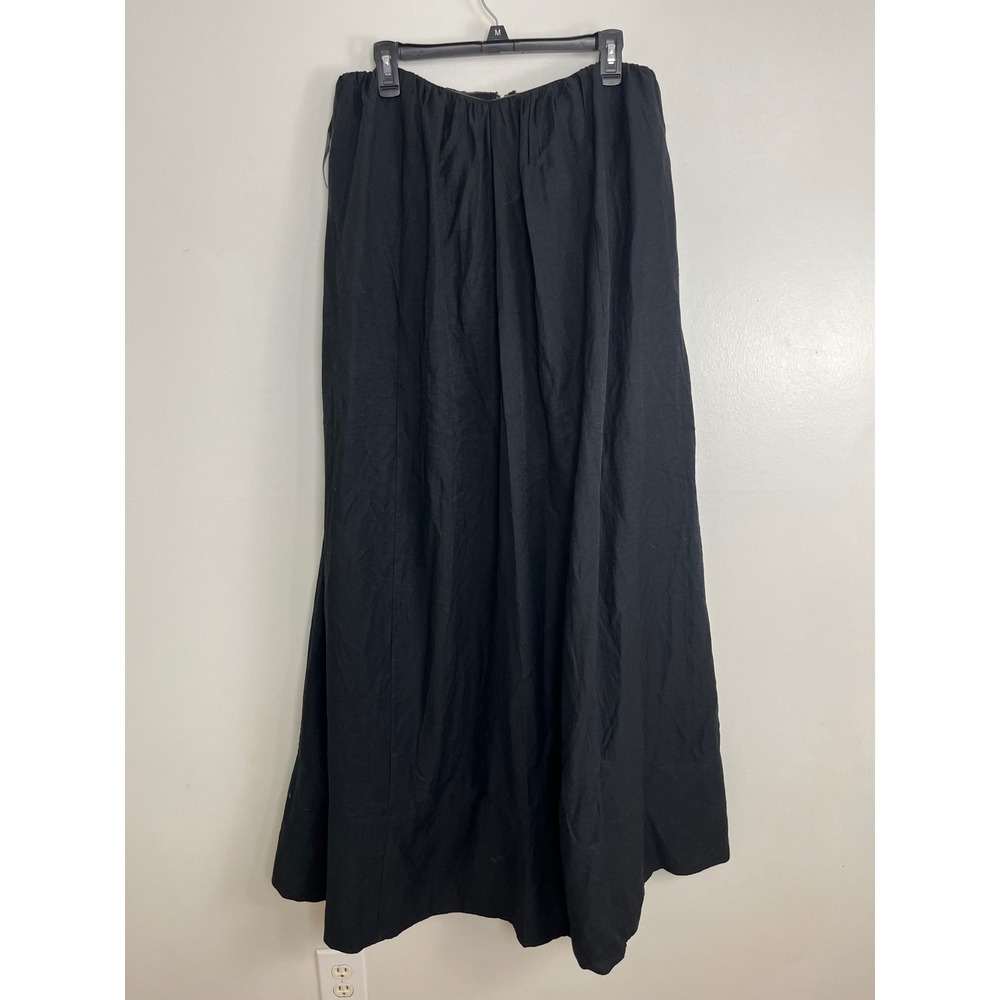 DISSH Shaniya Minimalist Strapless Maxi Dress Womens 8 Black Linen DNP11368 - Picture 3 of 9